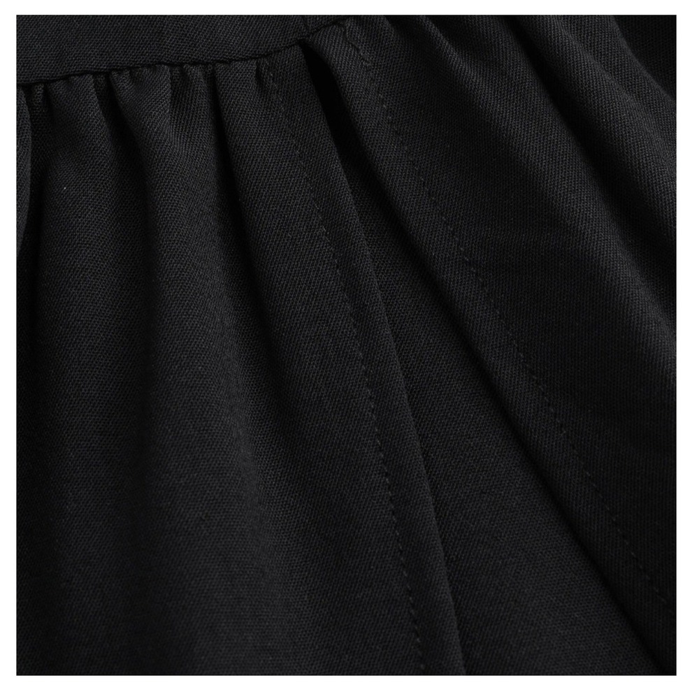 Cider Tired Look S Black Maxi Skirt Adapts to your Shape Ruffle Hem Side Slit - Picture 8 of 10